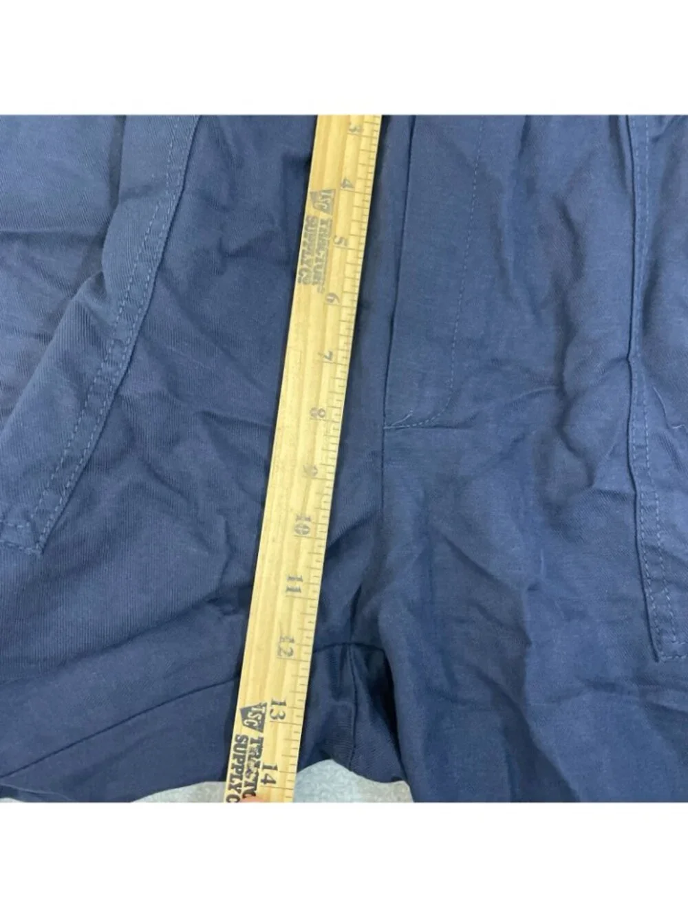 NWOT Banana Republic Women's XL Navy Blue Linen-Blend Cropped Pants B1734
